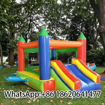 Commercial PVC Inflatable Jumper House Bounce Castle With Slide For Kids And Adults