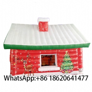 Best Seller High Quality Inflatable Cube Christmas Tent Outdoor Red House for Promotion Events