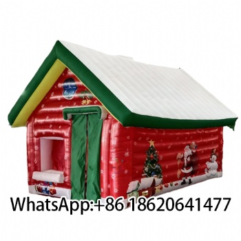 Best Seller High Quality Inflatable Cube Christmas Tent Outdoor Red House for Promotion Events