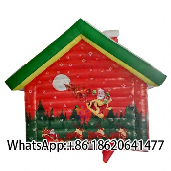 Best Seller High Quality Inflatable Cube Christmas Tent Outdoor Red House for Promotion Events
