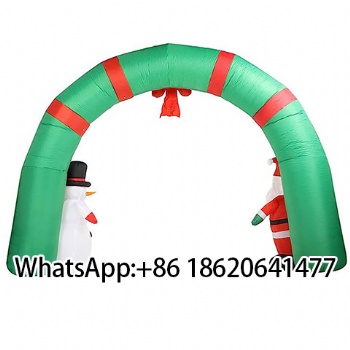 Wholesale High Quality Oxford Inflatable Christmas Arch Outdoor Santa Archway for Party Decoration