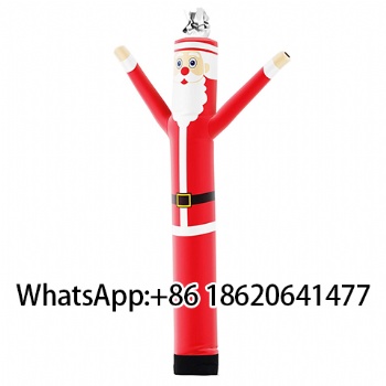 Factory Price Outdoor Inflatable Santa Claus Sky Air Dancer with Blower for Christmas Advertising