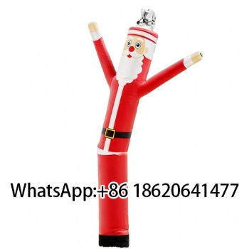 Factory Price Outdoor Inflatable Santa Claus Sky Air Dancer with Blower for Christmas Advertising