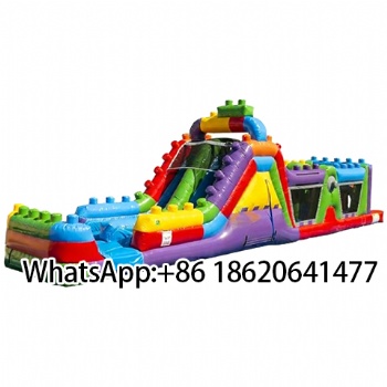 Durable Versatile Inflatable Lego Obstacle Course Ideal for Outdoor