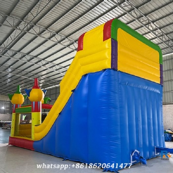 clown-themed inflatable slide     bounce house with slide     dry slide