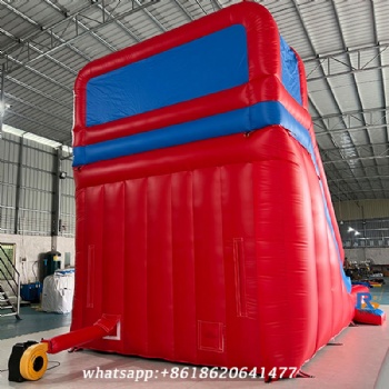 red-and-blue inflatable slide inflatable swimming pool with slide