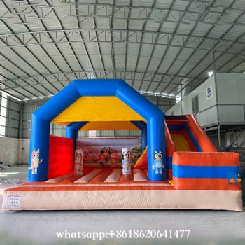 Bluey-Themed Inflatable Slide Bounce House       inflatable castle