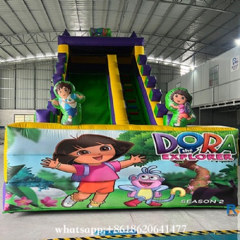 Dora the Explorer Inflatable Slide      bounce house with slide