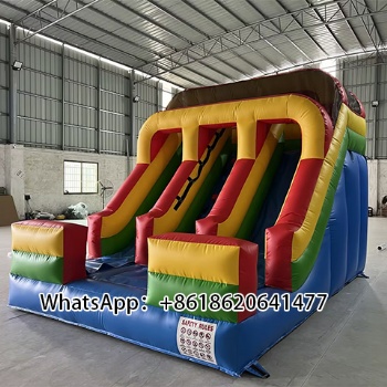 Factory Price Mini Inflatable Double Dry Slide Bounce Blow up Slide Game Party Toys for Kids
