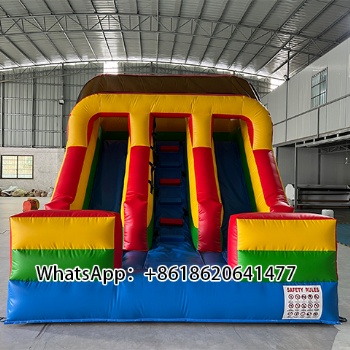 Factory Price Mini Inflatable Double Dry Slide Bounce Blow up Slide Game Party Toys for Kids