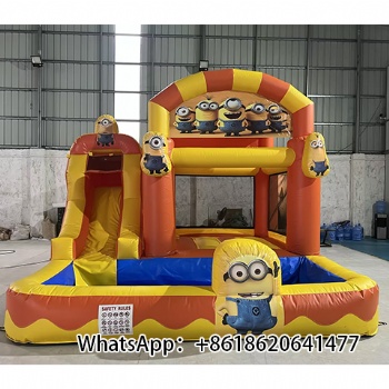 Small Inflatable Kids Minions Jumper Bouncer With Ball Pit Bouncy Castle Jumping Bounce House Party for Kids