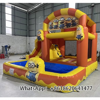 Small Inflatable Kids Minions Jumper Bouncer With Ball Pit Bouncy Castle Jumping Bounce House Party for Kids
