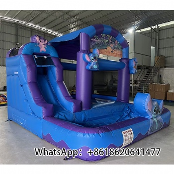 Factory Customized Stitch Inflatable Slide Trampoline Combination Bouncy Castle