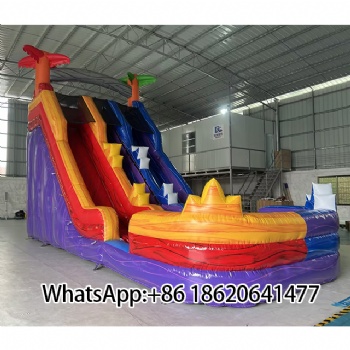 Vibrant Two - Lane Inflatable Slide for Fun - Seekers