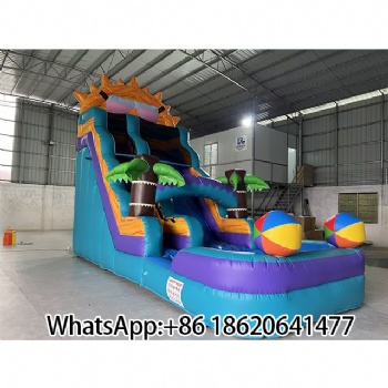 Indoor Tropical Paradise Inflatable Water Slide Fun