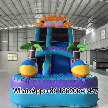 Indoor Tropical Paradise Inflatable Water Slide Fun