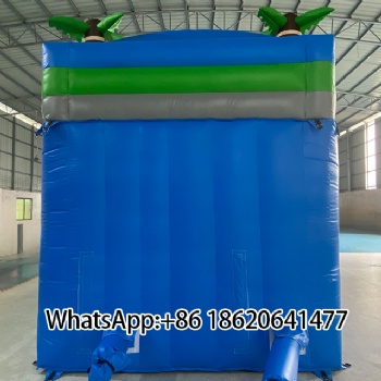 Inflatable Water Slide with Palm Tree Decor: Ideal for Outdoor Parties