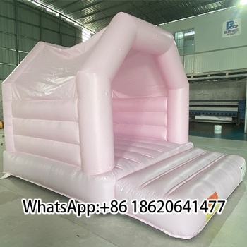 Pastel Pink Inflatable Jumping Castle