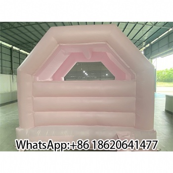 Pastel Pink Inflatable Jumping Castle
