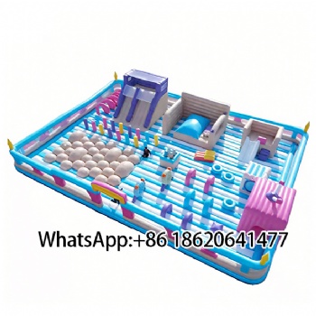 Pastel Inflatable Playground: Dive into Ball Pits, Slide Down & Conquer Colorful Obstacles!