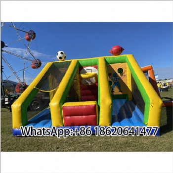 Multi-Sport Inflatable Playground:Soccer,Basketball&Football-Themed Fun for Outdoors Events