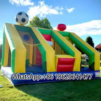 Multi-Sport Inflatable Playground:Soccer,Basketball&Football-Themed Fun for Outdoors Events