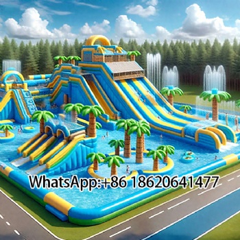 Inflatable Water Park with Slides - Ideal for Summer Water Fun