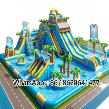 Inflatable Water Park with Slides - Ideal for Summer Water Fun