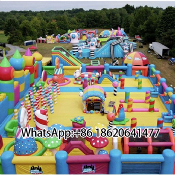 Outdoor Party Inflatable Playground - Massive Castle & Slide Setup