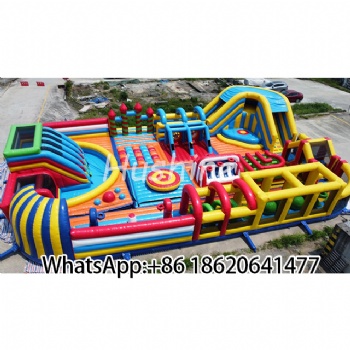 Inflatable Adventure Park: Multi - Obstacle & Slide Combo