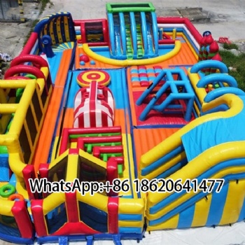 Inflatable Adventure Park: Multi - Obstacle & Slide Combo