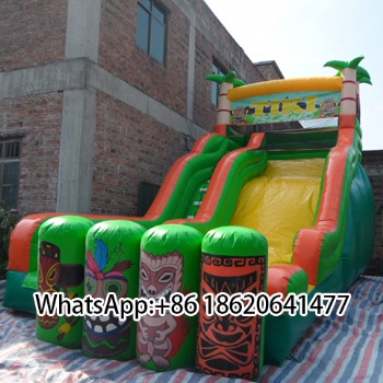 Outdoor Inflatable Slide: Tiki Island Adventure Design