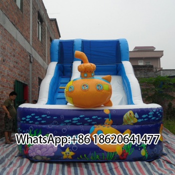 Colorful Inflatable Water Slide with Sea Creature Designs