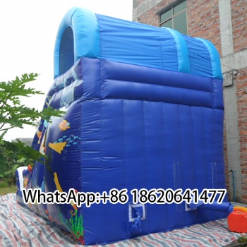 Colorful Inflatable Water Slide with Sea Creature Designs