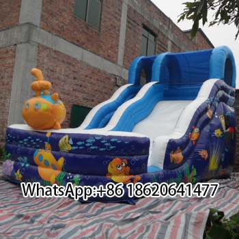 Colorful Inflatable Water Slide with Sea Creature Designs
