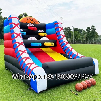 School Event Inflatable Basketable Games:5Hoops,4 Balls & Blower
