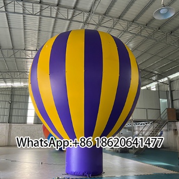 Rainbow-Striped Inflatable Hot Air Ballon Display Prop