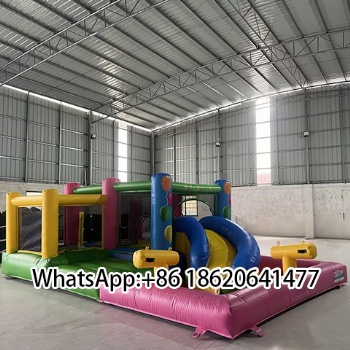 Large Inflatable Play Structure:Bounce Area & water Slide