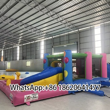 Large Inflatable Play Structure:Bounce Area & water Slide