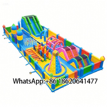 Massive Colorful Inflatable Playground:Kid's Ultimate Fun Spot