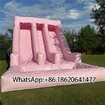 Pink Inflatable Water Slide: Ideal for Outdoor Backyard Fun