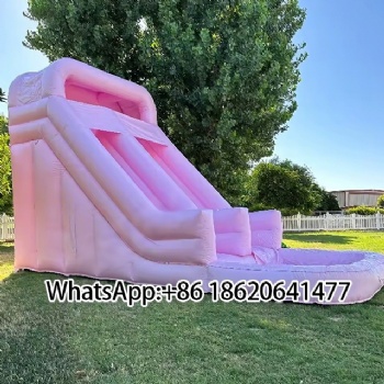 Pink Inflatable Water Slide: Ideal for Outdoor Backyard Fun
