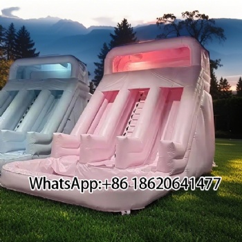 Pink Inflatable Water Slide: Ideal for Outdoor Backyard Fun
