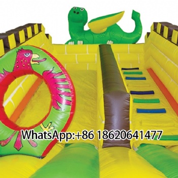 Medieval inflatable Castle Slide with Obstacles:Prossional Design for Adventure