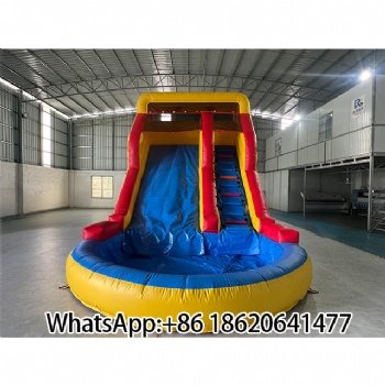 Sunburst & Scarlet Inflatable Water Slide: Dive into Splash Adventures