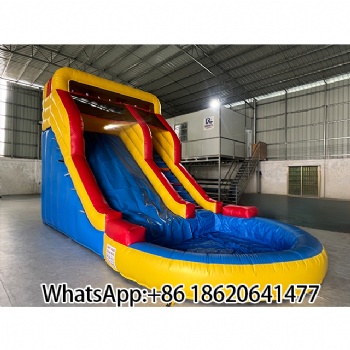 Sunburst & Scarlet Inflatable Water Slide: Dive into Splash Adventures