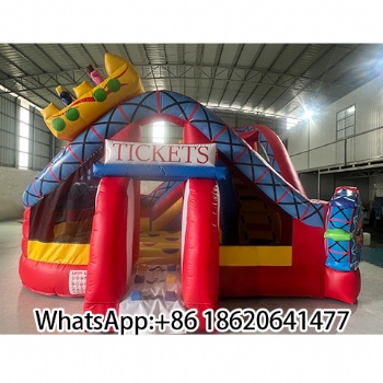 Colorful Inflatable Bounce House with Slide - Perfect for Kids' Parties
