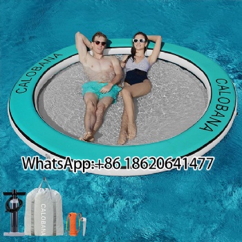Dual - Person Inflatable Pool Lounger: Minty Relaxation in Style