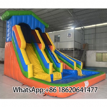 Colorful Multi - Lane Inflatable Water Slide – Ultimate Kids' Fun Zone