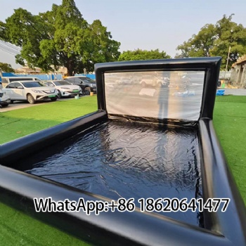 Poolside Inflatable Volleyball Arena: Aquatic Game Thrills
